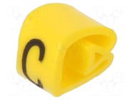 Markers; Marking: C; 2.5÷5mm; PVC; yellow; -30÷80°C; leaded; CLI C WEIDMÜLLER