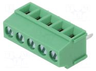 Connector: PCB terminal block; terminal; 10A; 300V; PIN: 5; on PCBs AMPHENOL ANYTEK