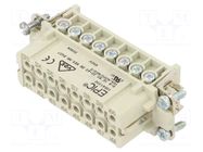 Connector: HDC; contact insert; female; EPIC H-A; PIN: 16; 16A; 250V LAPP