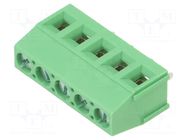 Connector: PCB terminal block; terminal; VI; 16A; 300V; PIN: 5; 1x5 AMPHENOL ANYTEK