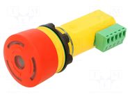 Switch: emergency stop; 22mm; prominent; Actuator colour: red ABB
