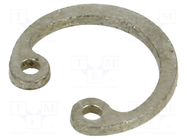 Circlip; spring steel; Shaft dia: 9mm; BN 823; Ring: internal BOSSARD