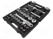 Wrench-set; 6-angles,socket spanner; 1/2"; Beta Worker; 25pcs. BETA