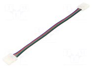 LED tape connector; for tape-to-tape connection; with leads; 6A POS