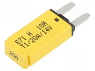 Fuse: resettable; 20A; 14VDC; automotive; MINI GLOSO