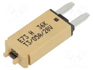 Fuse: resettable; 5A; 28VDC; automotive; MINI GLOSO