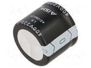 Capacitor: electrolytic; SNAP-IN; 220uF; 400VDC; Ø30x25mm; ±20% AISHI