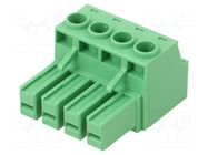 Connector: pluggable terminal block; plug; female; 32A; 300V; 1x4 AMPHENOL ANYTEK