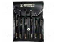 Tweezers-set; non-magnetic; SMD; ESD; 6pcs. BERNSTEIN