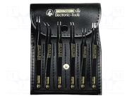 Tweezers-set; non-magnetic; SMD; ESD; 6pcs. BERNSTEIN