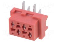 Connector: Micro-MaTch; socket; female; PIN: 4; vertical; SMT; 2x2 TE Connectivity