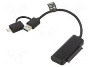 USB to SATA adapter; 5Gbps; Kit: USB to SATA adapter; 0.2m LOGILINK