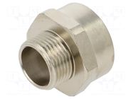 Thread adapter; Int.thread: PG21; Ext.thread: M20; brass HELLERMANNTYTON