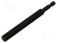 Screwdriver bit; hex key; HEX 10mm; 1/4"; Overall len: 110mm KING TONY