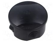 Enclosure: junction box; Ø: 84mm; Z: 40mm; wall mount; ABS; IP44 PAWBOL