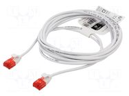 Patch cord; RJ45 plug,both sides; U/UTP; 6; stranded; Cu; 3m; PVC GOOBAY