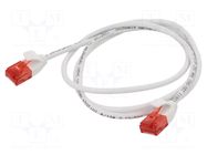 Patch cord; U/UTP; Cat: 6; RJ45 plug,both sides; stranded; Cu; 1m GOOBAY