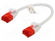 Patch cord; RJ45 plug,both sides; U/UTP; 6; stranded; Cu; 0.15m GOOBAY