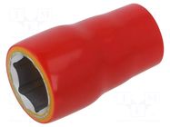 Socket; 6-angles,insulated,socket spanner; HEX 20mm; 1/2" UNIOR