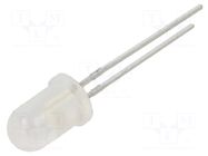 LED; blue; 5mm; 100mcd; 40°; Front: convex; 3.7VDC; No.of term: 2 EVERLIGHT
