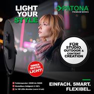 PATONA Premium LED soft photo light video light SL-360ARC with APP control incl. carrying bag, PATONA