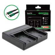  PATONA Premium Dual PD Performance charger for Canon LP-E6 incl. USB-C input/output, PATONA