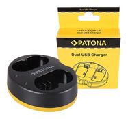 PATONA Dual Charger f. Godox VB20 V350s C/N/O/F Flash incl. Micro-USB cable, PATONA