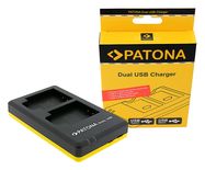 PATONA dual fast charger for Olympus Li-50B Li50B incl. USB-C cable, PATONA