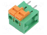 Connector: PCB terminal block; HA; 300V; terminal; ways: 2; on PCBs AMPHENOL ANYTEK