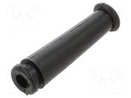 Strain relief; Ømount.hole: 8mm; Øhole: 5.6mm; PVC; black; L: 44mm HELLERMANNTYTON