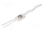 LED; white; 4000K; 1W; 90lm; IP66; 170°; No.of diodes: 1; -25÷55°C POS