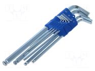Wrench-set; hex key,spherical; Chrom-vanadium steel; 8pcs. GEDORE