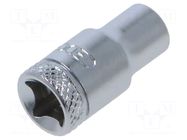 Wrench tip; 6-angles,socket spanner; 6mm; 1/4"; tool steel GEDORE