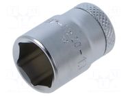 Wrench tip; 6-angles,socket spanner; 13mm; 1/4"; tool steel GEDORE