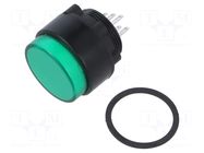 Switch: push-button; Pos: 2; DPDT; 0.5A/220VAC; 1A/24VDC; ON-(ON) ONPOW