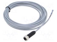 Cable: for sensors/automation; M12; PIN: 3; straight; 5m; plug; 4A FESTO