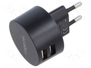 Power supply: switching; mains,plug-in; 5VDC; 2.1A; 10.5W; black LOGILINK