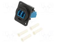 Connector: fiber optic; coupler; single mode duplex (SM); metal CLIFF