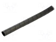 Spiral wrapping; ØBundle : 10÷100mm; PE-FR,polyetylene; black HELLERMANNTYTON