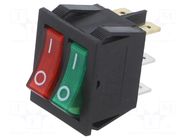 ROCKER; SPST x2; Pos: 4; ON-OFF + ON-OFF; 15A/250VAC; 35A/12VDC NINIGI