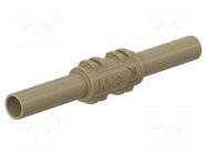 Connector: 4mm banana; adapter,socket; 32A; 1kV; 62.5mm; brown STÄUBLI