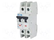 Circuit breaker; 230/400VAC; Inom: 20A; Poles: 2; Charact: C; 15kA EATON ELECTRIC