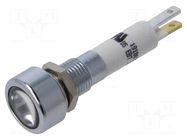 Indicator: LED; flat; white; 24VDC; Ø8mm; IP67; connectors; 7350mcd CML INNOVATIVE TECHNOLOGIES