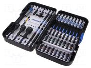 Kit: screwdriver bits; hex key,Phillips,Pozidriv®,slot,Torx® GEDORE