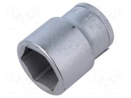 Socket; 6-angles,socket spanner; 32mm; 3/4"; tool steel; L: 57.5mm GEDORE
