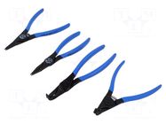 Kit: pliers; for circlip; A,B,angular,straight; 4pcs. GEDORE