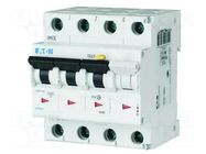 RCBO breaker; Inom: 6A; Ires: 30mA; Poles: 3+N; 240VAC; IP20; 1÷25mm2 EATON ELECTRIC