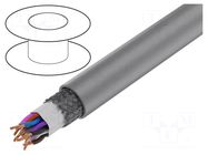 Wire: control cable; SUPER-PAAR-TRONIC-C-PUR; 6x2x0.25mm2; grey HELUKABEL