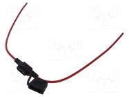 Fuse holder; 19mm; 30A; on cable; Leads: leads x2; UL94V-0; IP67 LITTELFUSE