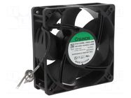 Fan: EC; axial; 230VAC; 120x120x38mm; 132m3/h; 40.2dBA; ball SUNON